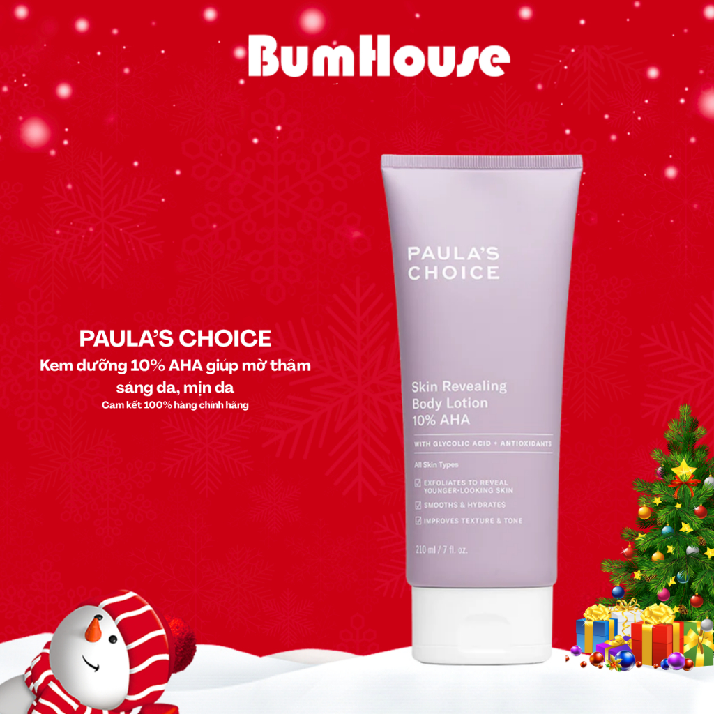 [HÀNG CTY] Kem dưỡng thể Paula's Choice Skin Revealing Body Lotion 10% AHA Sáng Da, Mờ Thâm 210ml Mã 5900