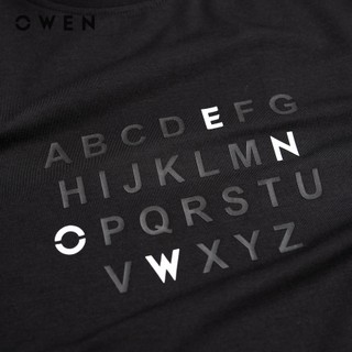 Owen - Áo T-shirt Body Fit TSN243838 màu Đen chất liệu COTTON MODAL