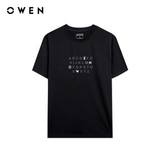 Owen - Áo T-shirt Body Fit TSN243838 màu Đen chất liệu COTTON MODAL
