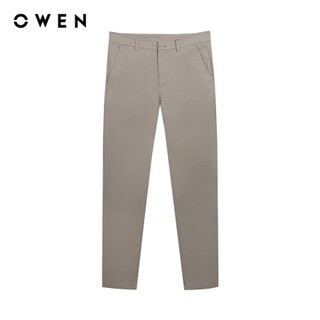 Owen - Quần khaki Slim Fit QKS251275 màu Xám chất liệu CVC Spandex