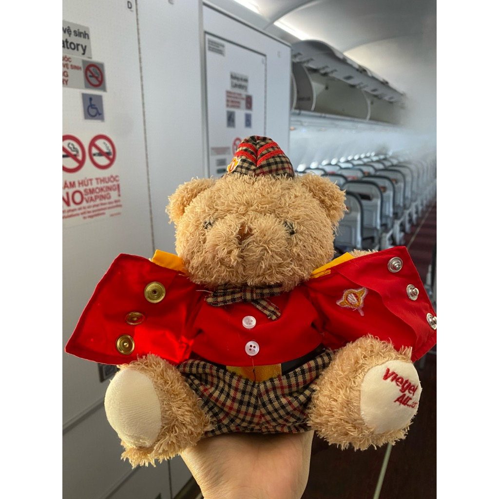 Gấu bông Vietjet - Gấu bông tiếp viên, phi công, thợ máy mẫu mới VJ - Quà tặng bé