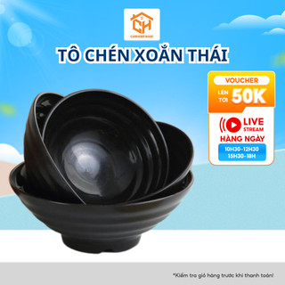Tô Chén Xoắn Thái Nhựa Phíp Đựng Bún Phở Chè Nhựa Việt Nhật, Bộ Tô Nhà Hàng Cam Homeware