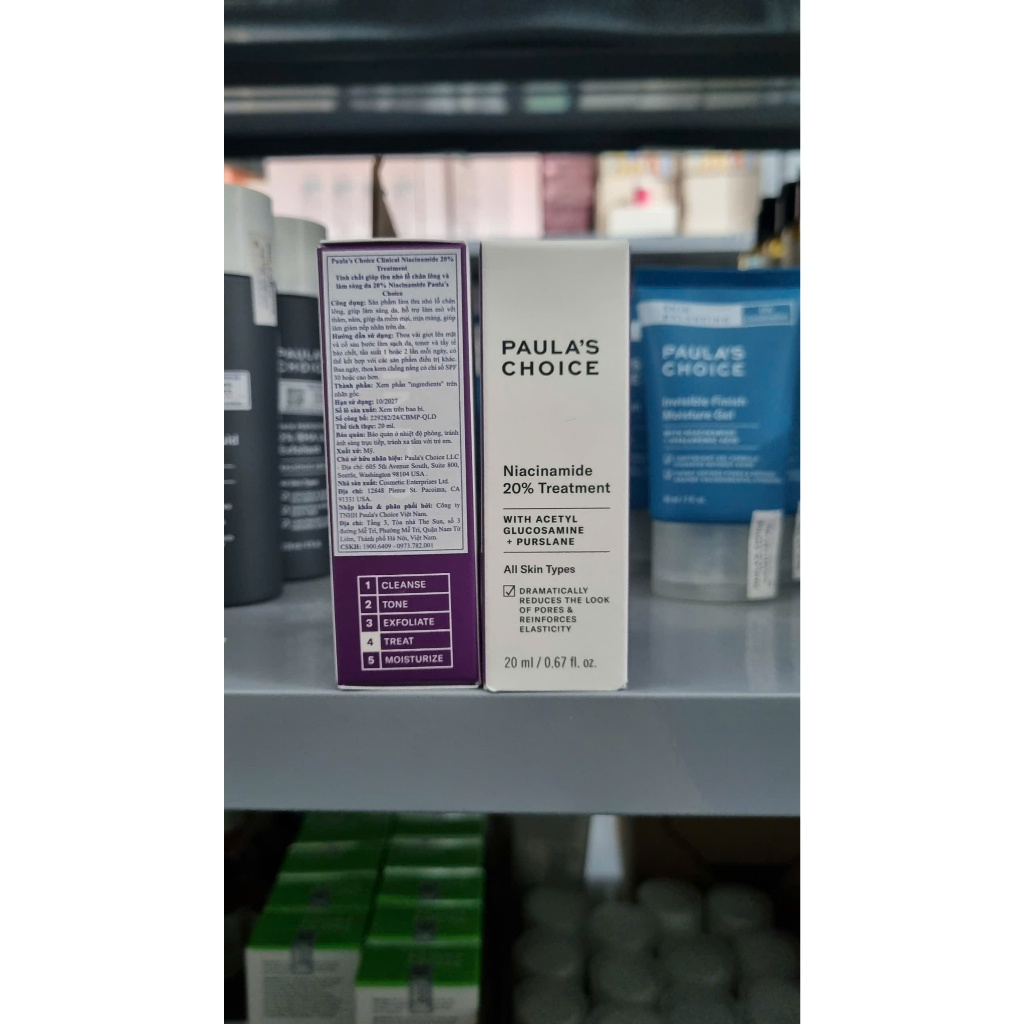 [HÀNG CTY] Tinh chất Paula's Choice Niacinamide 20% Treatment Thu Nhỏ Lỗ Chân Lông & Sáng Da 20ml Mã 8030