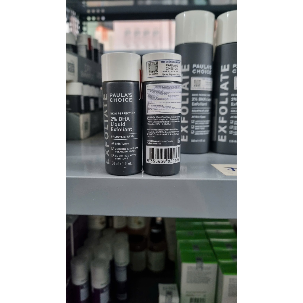 [HÀNG CTY] Dung dịch loại bỏ tế bào chết Paula's Choice Skin Perfecting 2% BHA Liquid Exfoliant 30ml/118ml