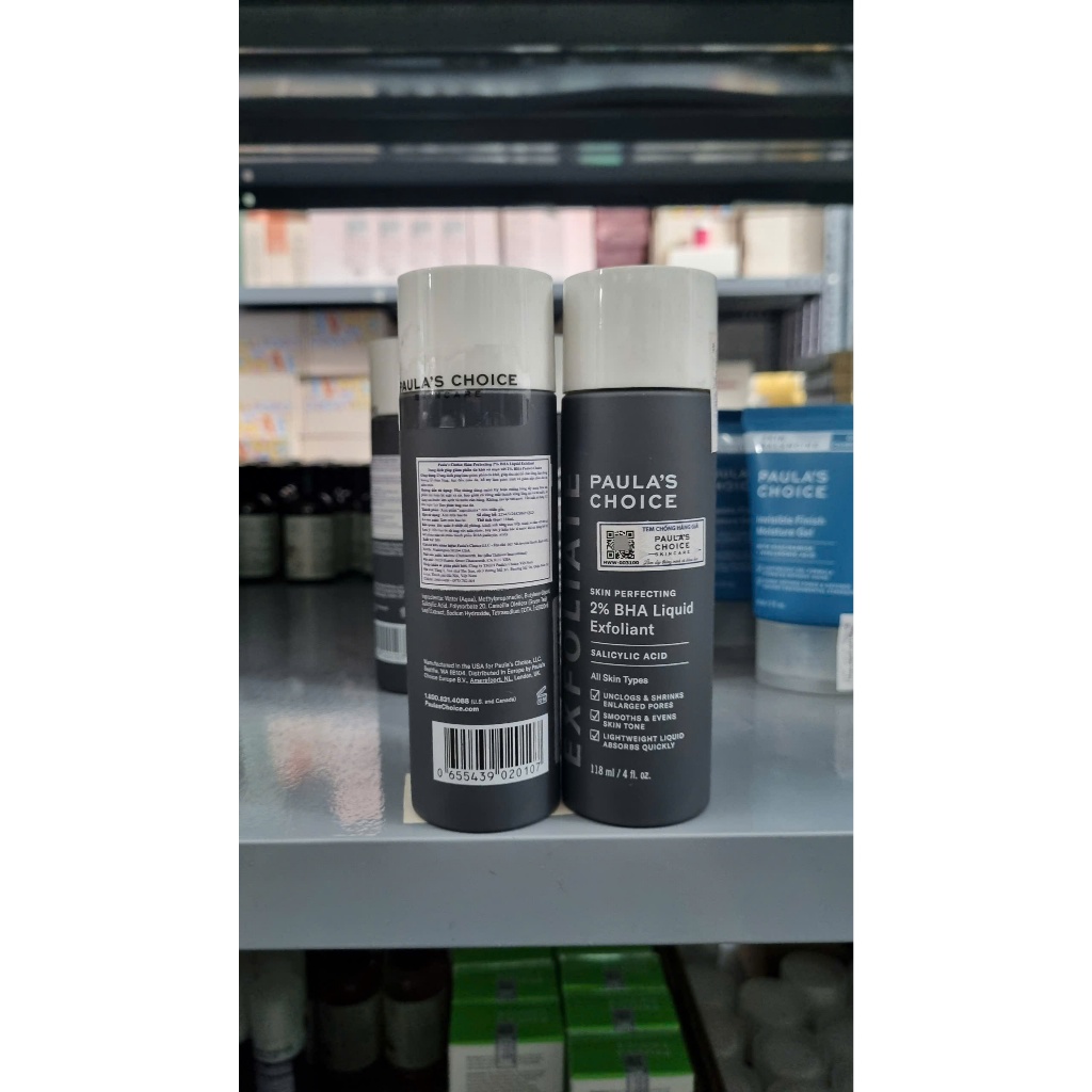 [HÀNG CTY] Dung dịch loại bỏ tế bào chết Paula's Choice Skin Perfecting 2% BHA Liquid Exfoliant 30ml/118ml