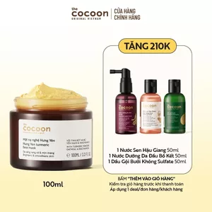 Mặt nạ nghệ Hưng Yên 100ml Tặng 1 Nước bồ kết 50ml + 1 Nước sen Hậu Giang 50ml + Dầu gội bưởi 50ml Cocoon
