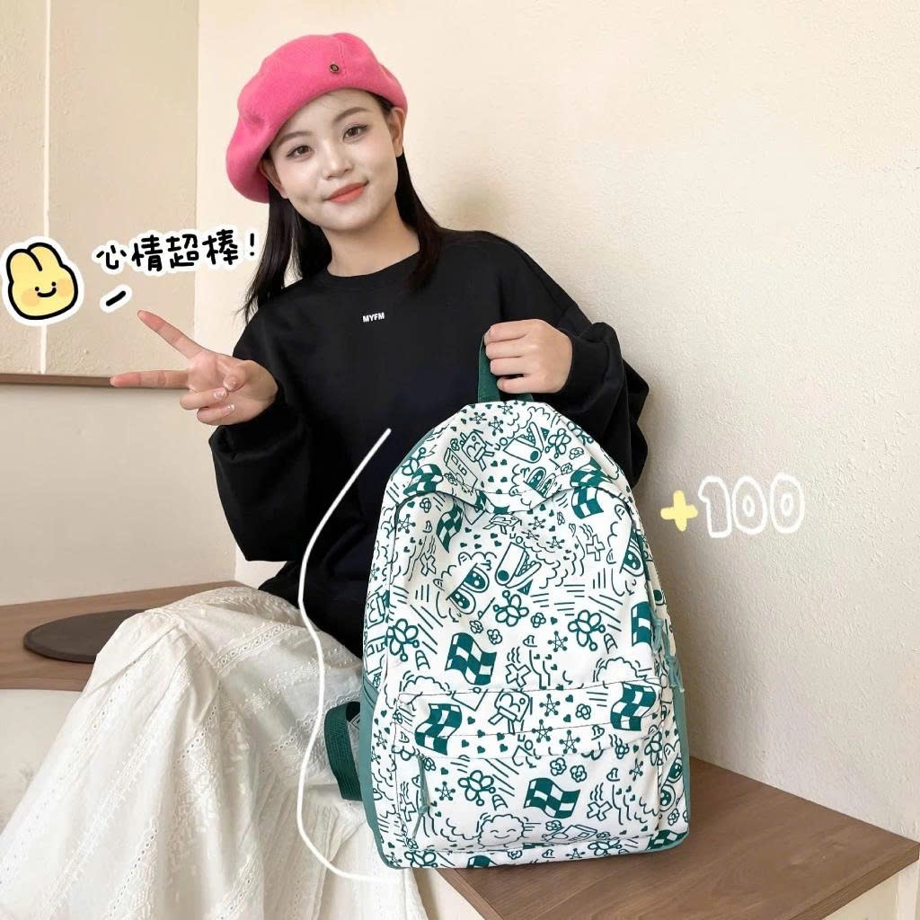 Balo cho bé trai bé gái cấp 1 cấp 2 họa tiết đáng yêu phi hành gia, kuromi melody dễ thương vải chống thấm nước