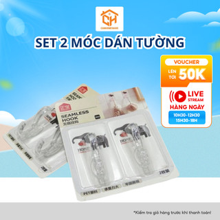 Set 2 Móc Dán Tường Siêu Dính Chịu Lực, Móc Dán Tường Chịu Lực Siêu Chắc Cam Homeware