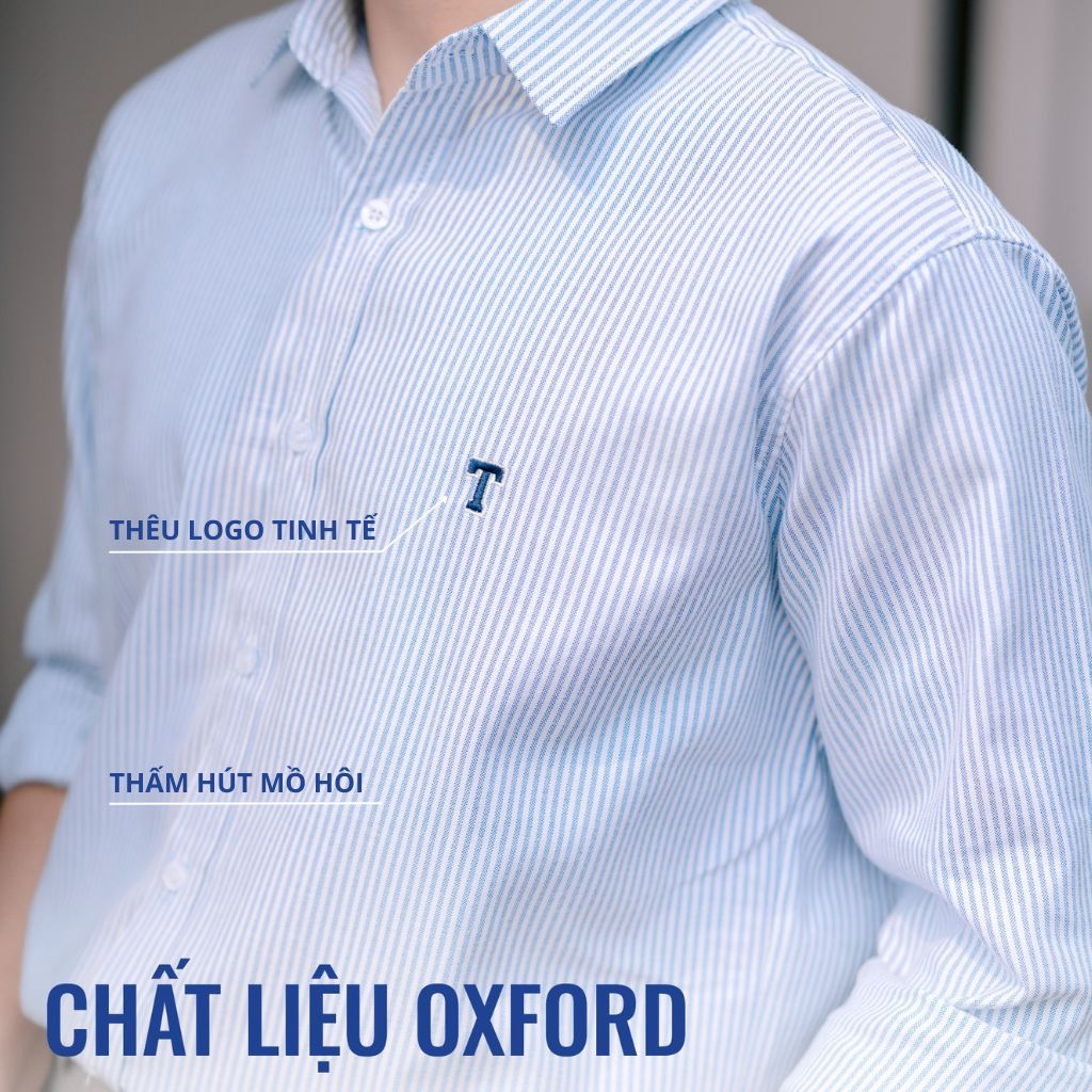 Áo sơ mi kẻ sọc LILA sơ mi đôi thêu logo tên người yêu vải Oxford Premium quà tặng bạn trai bạn gái ý nghĩa