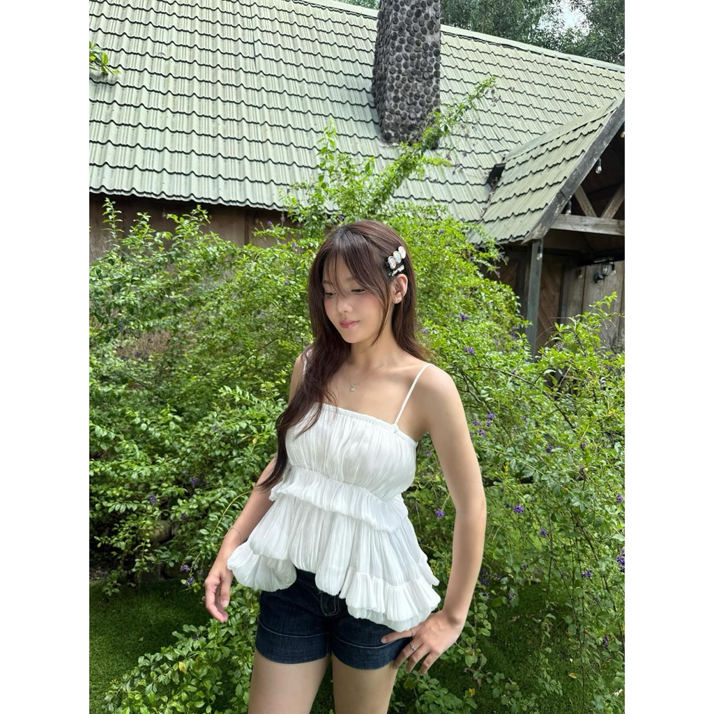 ( Loại 1 ) 537 - Áo Hai Dây From Bí Vải Voan Tơ Óng Cao Cấp