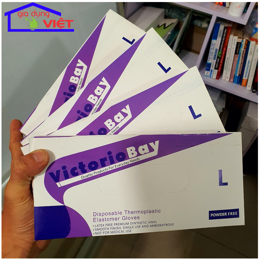 ộp 100 Chiếc Găng Tay Victorio Bay Silicon ZA67, Găng Tay Rửa Chén Sử Dụng Một Lần