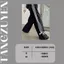 Quần dài ống rộng kaki cạp chun lưng cao 4 sọc thắt dây nơ Quần ống suông nữ đen trắng thể dục thể thao T445G MONOKA