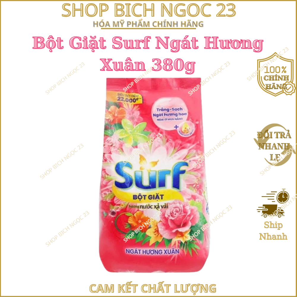 Bột Giặt Surf Ngát Hương Xuân 380g, 800g, 2kg
