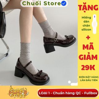Giày lolita nữ da PU tổng hợp dệt vải đế cao su nhẹ nhàng tinh tế thanh lịch nữ tính
