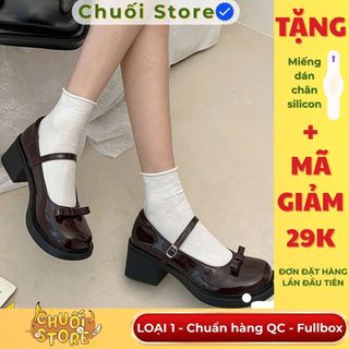 Giày lolita nữ da PU tổng hợp dệt vải đế cao su đáng yêu nhẹ nhàng êm ái dễ đi