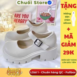 Giày lolita nữ da PU tổng hợp dệt vải đế cao su dễ mang nhẹ chân êm ái thoải mái