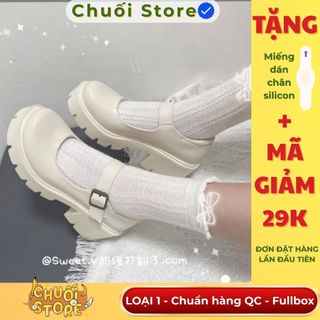 Giày lolita nữ da PU tổng hợp dệt vải đế cao su dễ thương nhẹ nhàng dịu dàng nữ tính