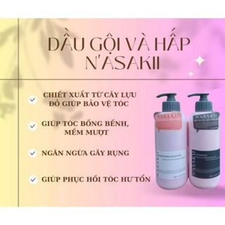 (Chính Hãng) CẶP DẦU GỘI XẢ NASAKII 1000ML lưu hương mềm tóc suôn mượt