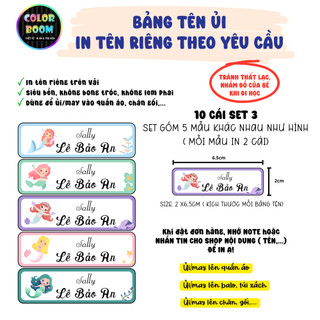 In tên theo yêu cầu - Set 10 Bảng Tên Ủi - In Trên Vải Siêu Bền - không bong tróc - ColorBoom