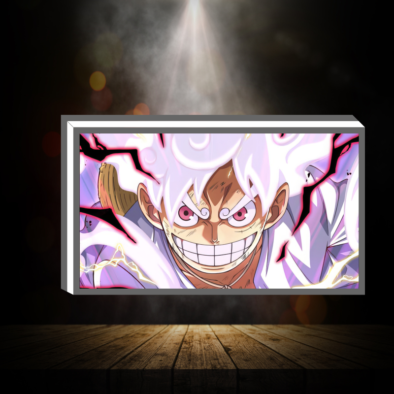 Hộp Đèn Led Anime - Luffy - One Piece  để bàn phòng khách, phòng ngủ, làm quà tặng, kỉ niệm ,in theo yêu cầu