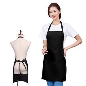 Tạp dề đầu bếp cổ điển màu đen - Thiết kế chuyên nghiệp dành cho quần áo công việc