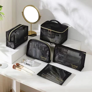 Túi đựng mỹ phẩm lưới Nylon Bảo quản mỹ phẩm Dung tích lớn Túi vệ sinh lưới du lịch di động