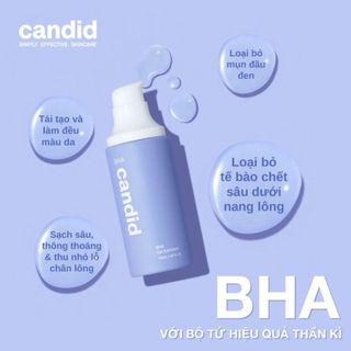 Gel Tẩy Tế Bào Chết C.an.d.id BHA Gel Exfoliant Thông Thoáng Lỗ Chân Lông 5ml Duduhouse