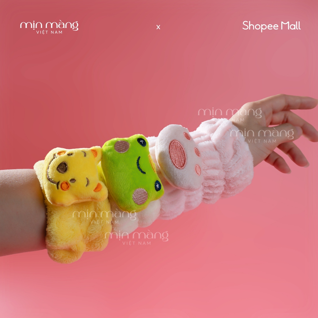 Băng Đeo Cổ Tay Rửa Mặt Chống Ướt Áo MỊN MÀNG 1 Cặp 2 Cái Chất Liệu Cotton Mềm Mại Tiện Dụng