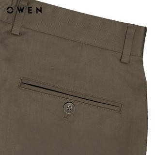 Owen - Quần khaki Regular Fit QKR251267 màu Nâu chất liệu Poly recycled (Renu)
