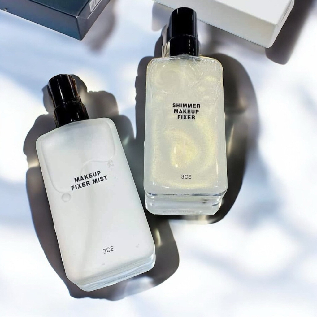 Xịt khóa makeup có nhũ-ko nhũ 3CE Stylenanda Makeup Fixer Mist – giữ lớp nền bền màu – căng bóng mướt nhẹ suốt ngày