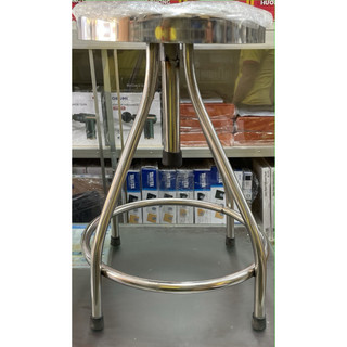 Ghế xoay Inox  tăng giảm được chiều cao 4 chân an toàn dùng cho bệnh viện, phòng khám