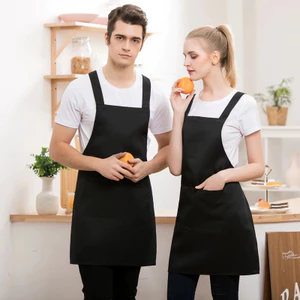 Tạp dề đa năng 2 túi - Màu trơn sang trọng dành cho quán cà phê, bar và bếp gia đình