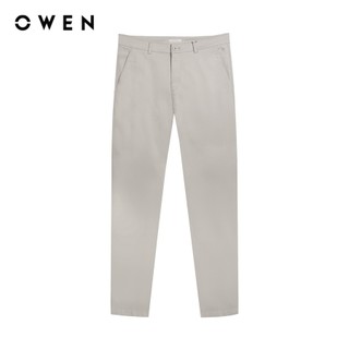 Owen - Quần khaki Regularfit QKR251264 màu Be nhạt chất liệu CVC Spandex