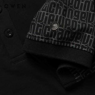 Owen - Áo polo Bodyfit APV253623 màu Đen chất liệu CVC Spandex