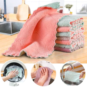 Combo 5 Khăn Lau Bếp Đa Năng 2 Mặt Siêu Thấm Nước,