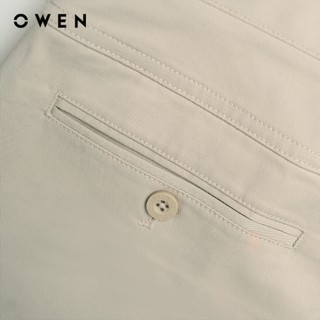 Owen - Quần khaki Regular Fit QKR251279 màu Be chất liệu Poly recycled (Renu)