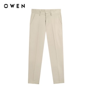 Owen - Quần khaki Regular Fit QKR251279 màu Be chất liệu Poly recycled (Renu)
