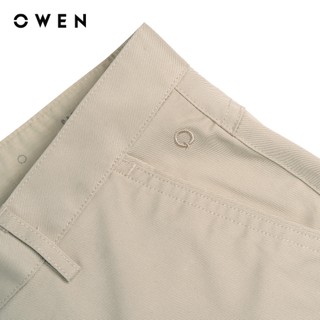Owen - Quần khaki Regular Fit QKR251279 màu Be chất liệu Poly recycled (Renu)