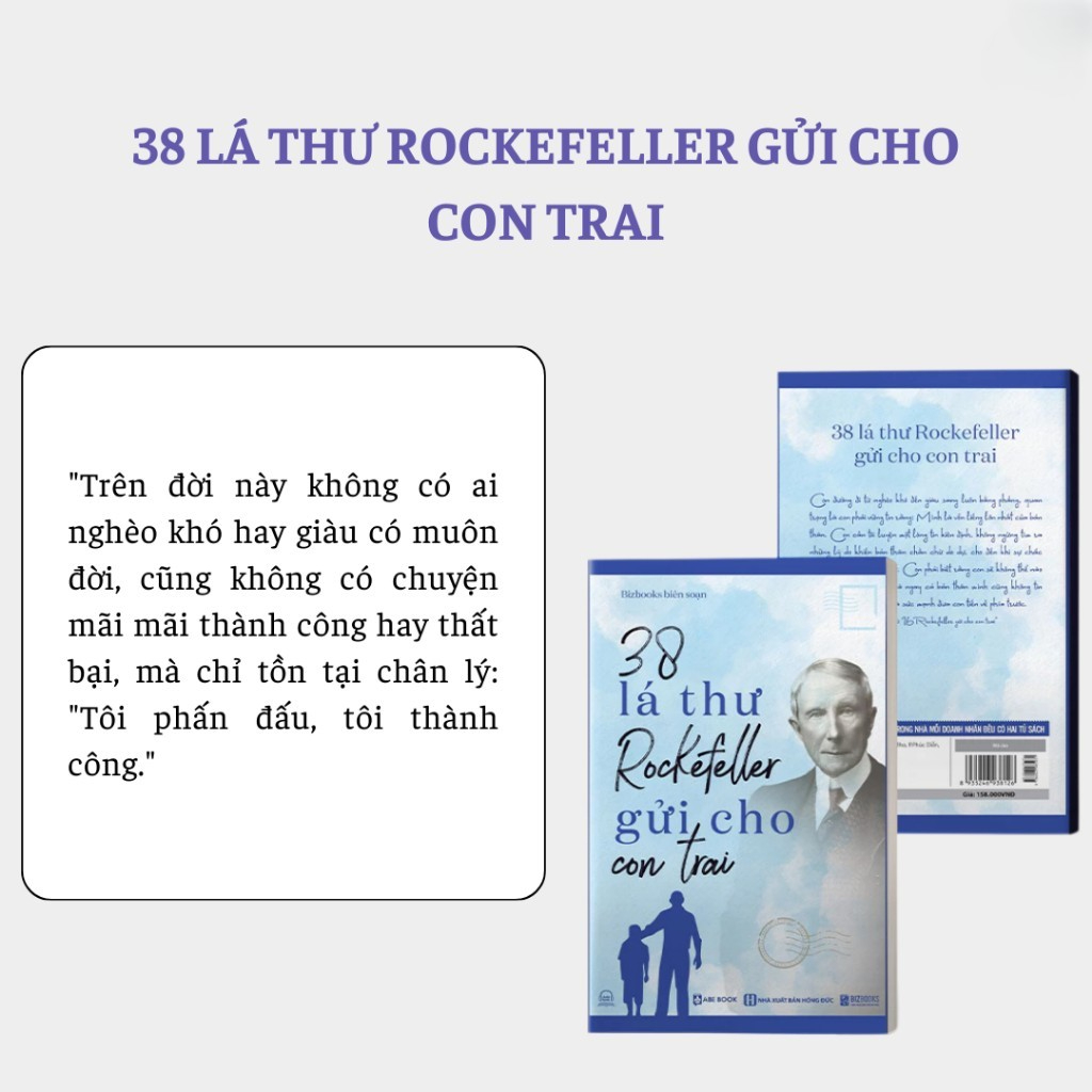 Sách 38 Lá Thư Rockefeller Gửi Cho Con Trai Những Bài Học Dạy Con CủaTỷ Phú John Davison Rockefeller