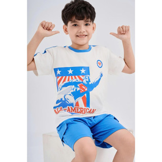 Đồ bộ thun tay ngắn Superman DC bé trai Rabity 160.003