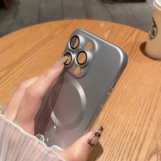 Ốp Lưng iPhone Hỗ Trợ Sạc Không Dây Sang Trọng Chống Bám Vân Tay, Mềm Bảo Vệ Camera Cho iP 11/12/13/14/15/16/17/Pro/Max