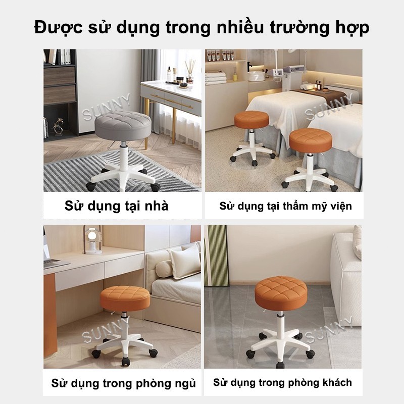 SUNNY Ghế xoay văn phòng ghế thẩm mỹ viện thiết kế công thái học có tựa lưng xoay 360 độ
