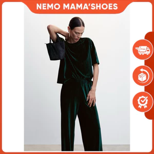 MANGO SET NHUNG XANH ÁNH ĐEN SANG TRỌNG (Q240607002)