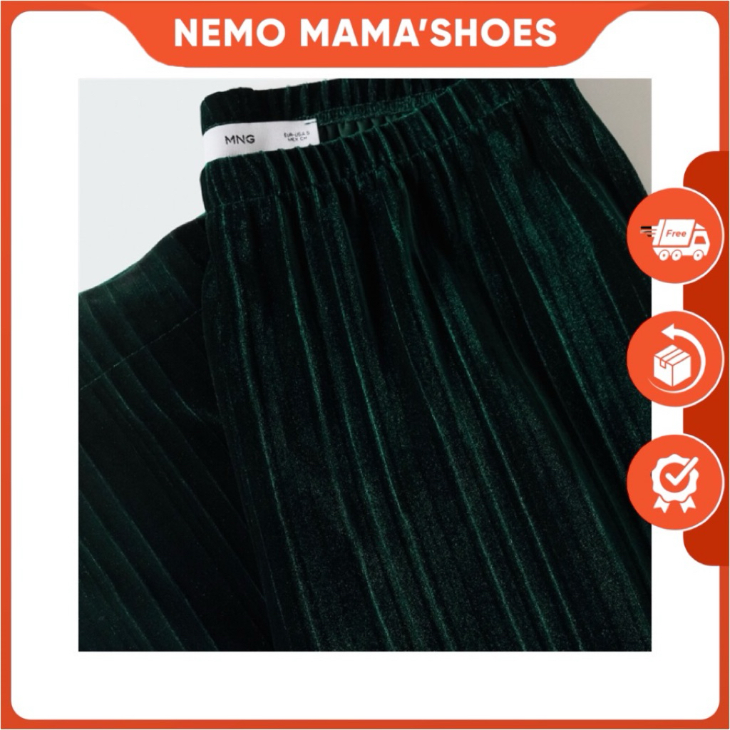 MANGO SET NHUNG XANH ÁNH ĐEN SANG TRỌNG (Q240607002)