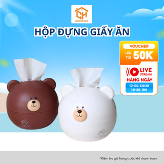 Hộp Đựng Giấy Ăn - Hộp Hình Gấu Cute, Dễ Thương