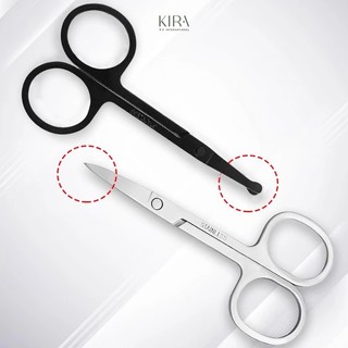 Kéo tỉa lông mày inox đầu tròn đầu nhọn – Kéo cắt tỉa lông mũi, chân mày mini an toàn không rỉ