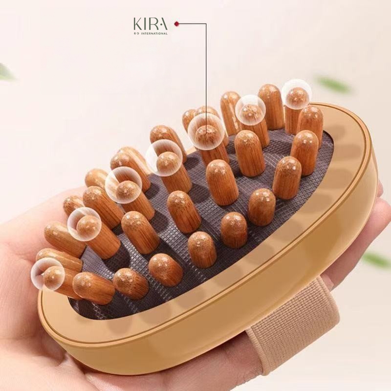 Bàn chải massage răng gỗ tự nhiên – Chải khô toàn thân, định hình cơ thể, giảm mỏi vai gáy, thư giãn mỗi ngày