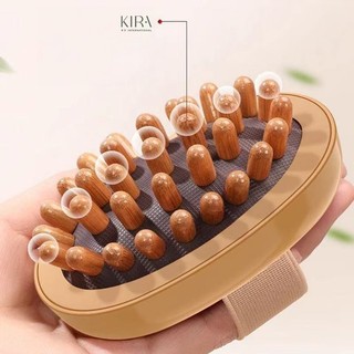 Bàn chải massage răng gỗ tự nhiên – Chải khô toàn thân, định hình cơ thể, giảm mỏi vai gáy, thư giãn mỗi ngày