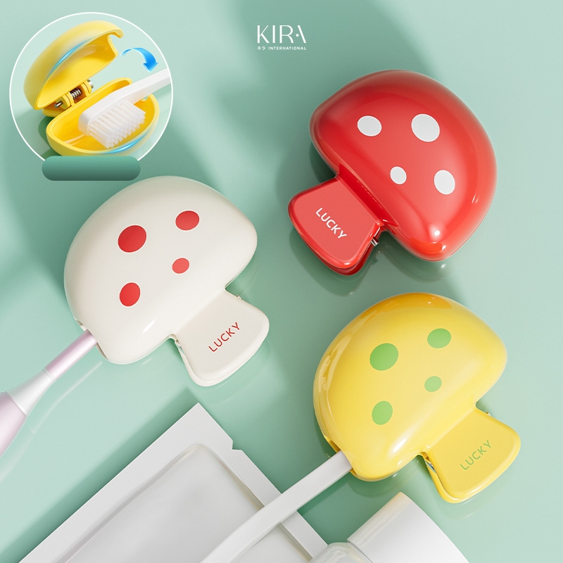 Hộp bảo vệ đầu bàn chải đánh răng hình nấm – tiện lợi mang theo du lịch, giữ vệ sinh, chống bụi hiệu quả