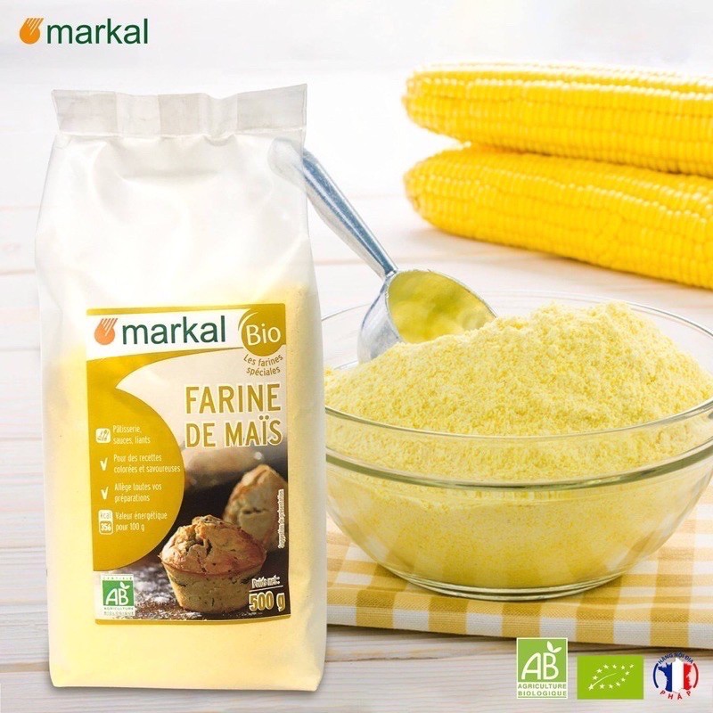 Bột bắp hữu cơ Markal, Probios làm bánh cho bé ăn dặm